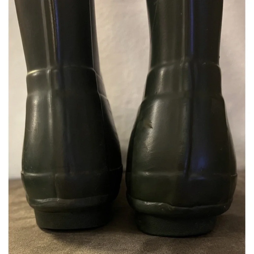 Hunter Men's Original Short Waterproof Rain Boots | Dark‎ Green | Size US 5